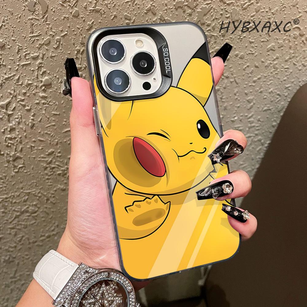 Cute Cartoon Case - かわいい漫画風ポケモンピカチュウiPhoneケース iPhone 17 16 15 14