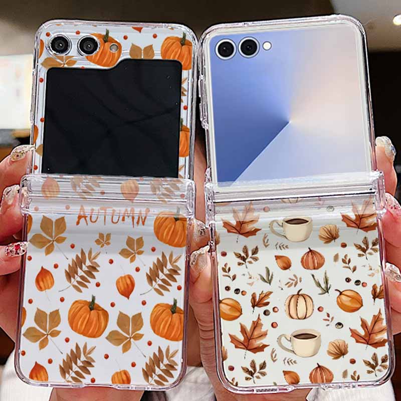 Phone Cases Z Fold 7 - 秋の紅葉柄スマホケース Samsung Galaxy Z Flip 7