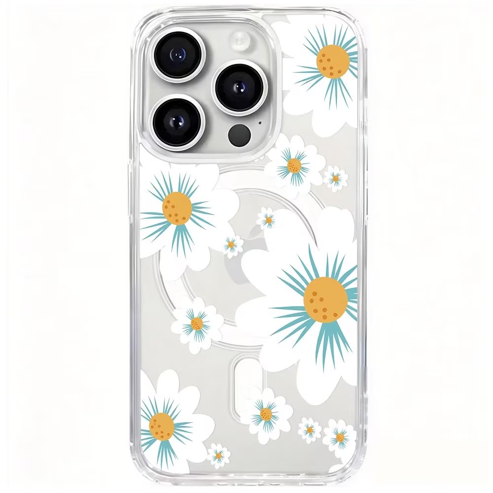 Clear Magsafe Case - 花柄プリントのiPhoneケース iPhone 17 16 15 14