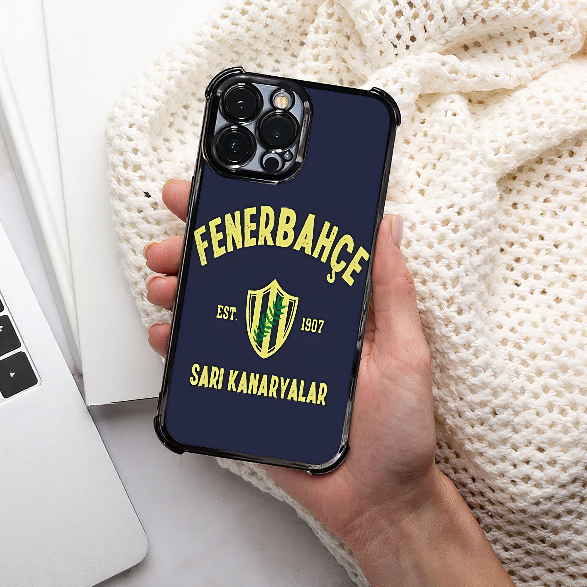Phone Cases Europe - ヨーロッパ会議2023 電話ケース フェネルバフチェ 電気メッキ加工 iPhone用各種モデル対応スマホケース