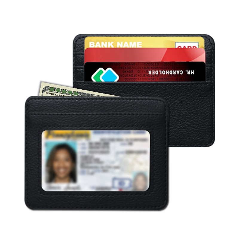 Slim Card Slot Case - 薄型 PU レザーミニ財布スリム銀行クレジットカードホルダーマルチカードスロットメンズビジネス小型 ID ケース男性財布カードホルダー