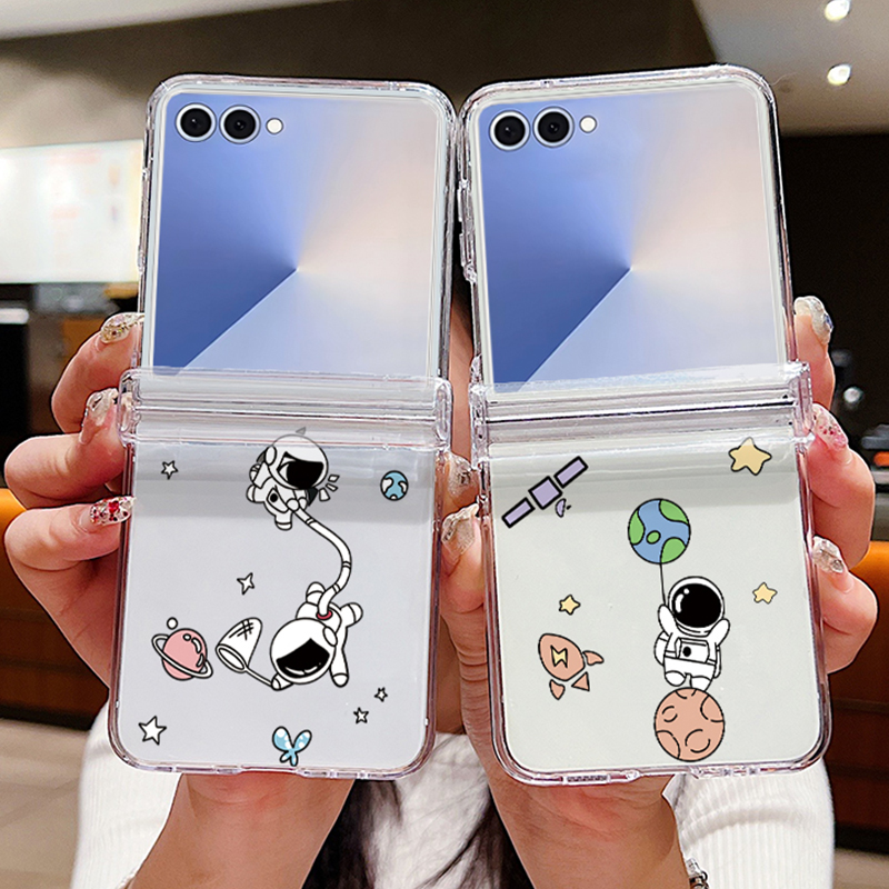 Phone Cases Z Fold 7 - 宇宙飛行士柄折りたたみ式スマホケース Samsung Galaxy Z Flip 7
