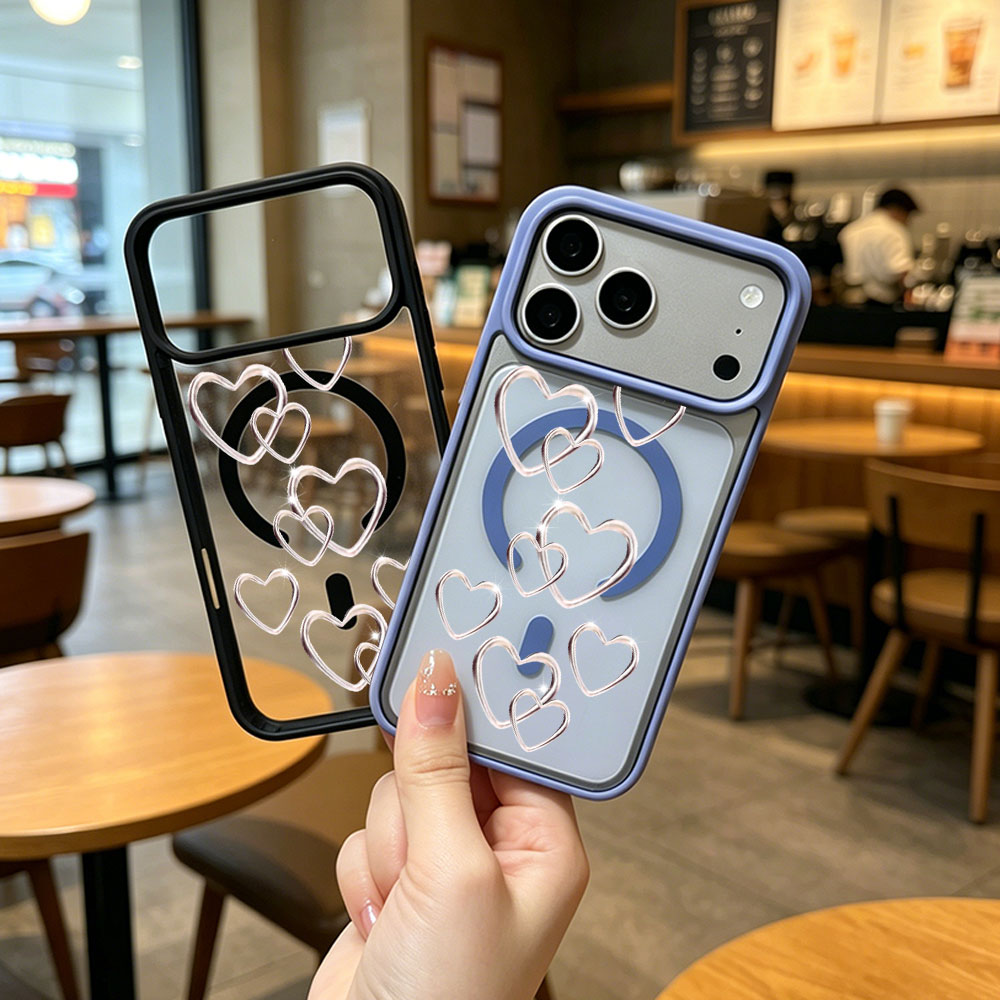 Clear Magsafe Case - 滑り止めクリアスマホケース iPhone 17 16 15 14