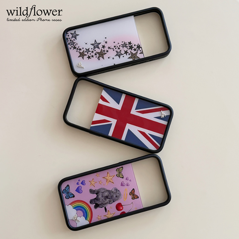 Phone Cases Wildflower - ワイルドフラワー柄の子犬愛電話ケース iPhone 17 16 15 14