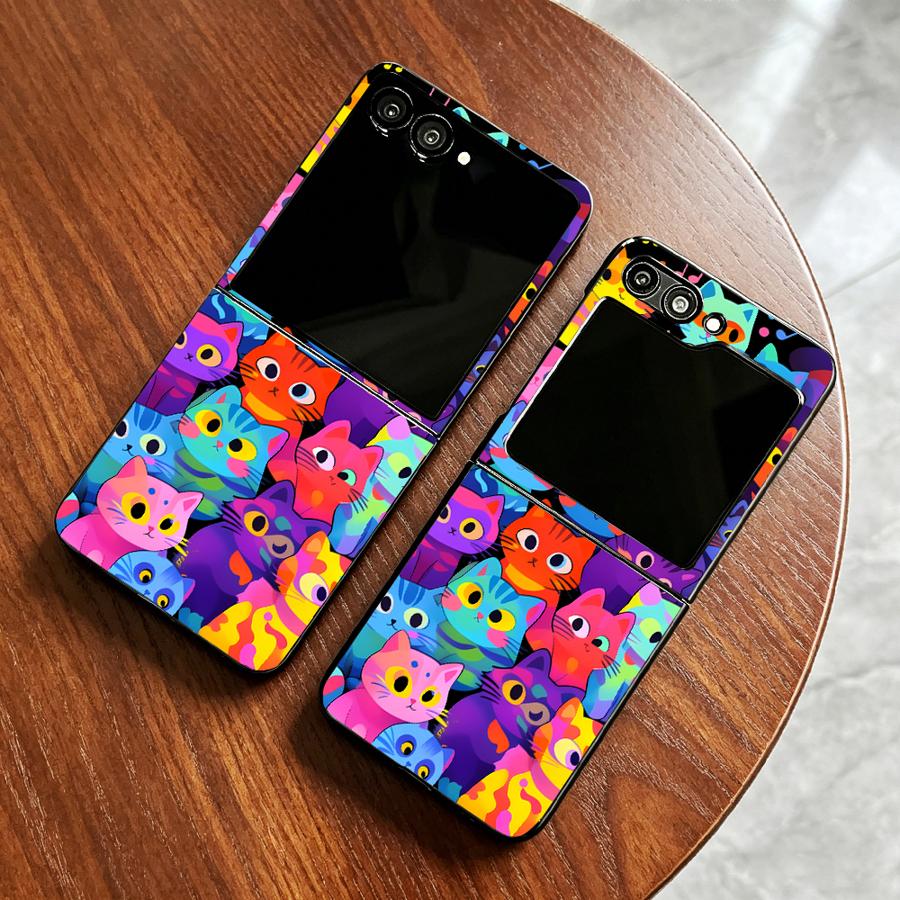 Phone Cases Z Fold 7 - フルカバーキャットフォンカバーケース Samsung Galaxy Z Flip 7