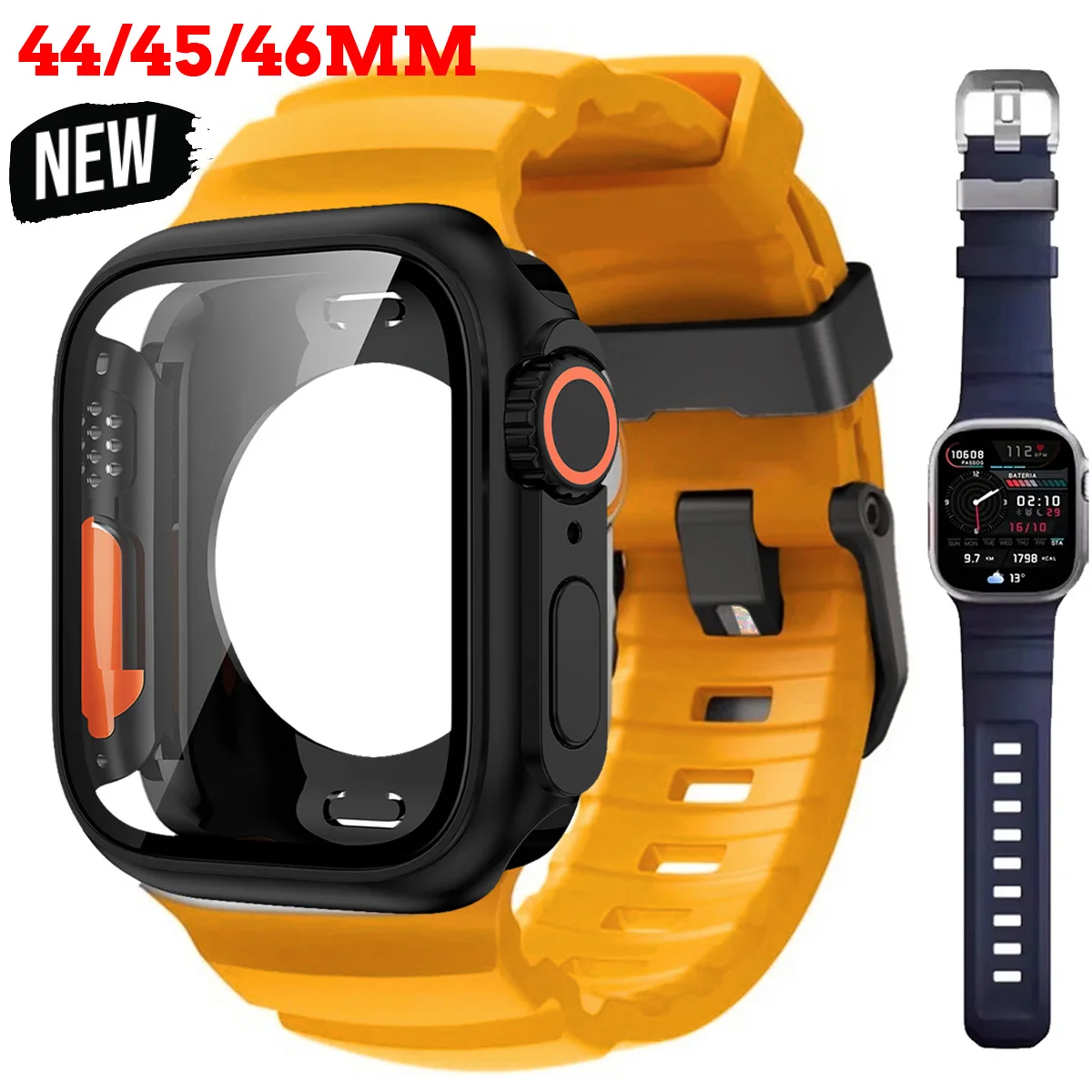 Apple Watch 44/45/46mm用シリコンストラ - Phone Cases Android のレビューと価格