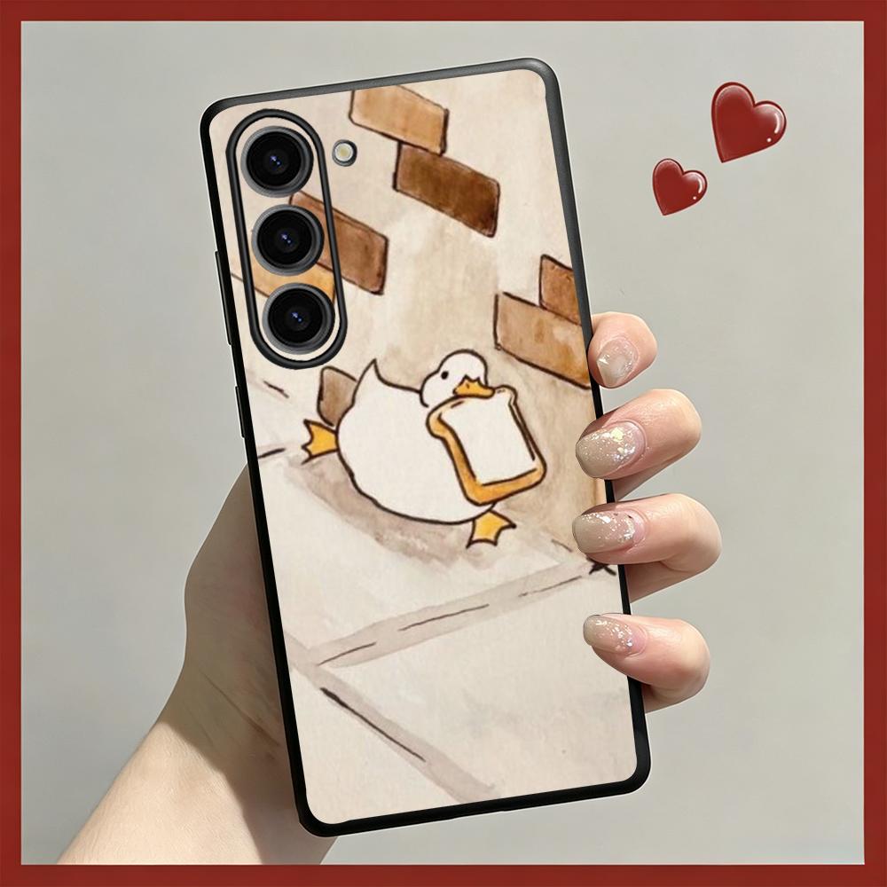アヒルのかわいい漫画柄デザインのスマホケース Samsung - Cute Cartoon Case のレビューと価格