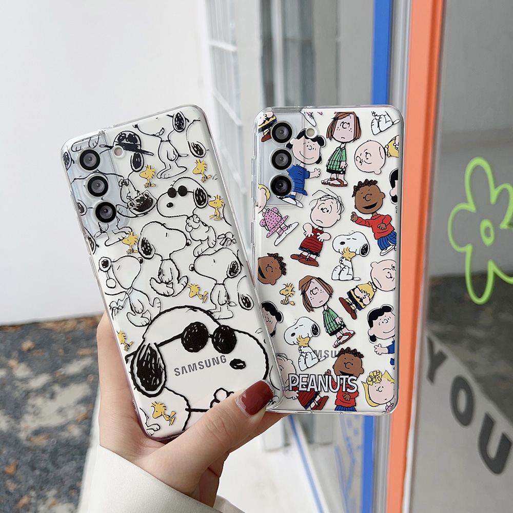 かわいい漫画ピーナッツスヌーピーチャーリーブラウン透明電話ケ - Cute Cartoon Case のレビューと価格