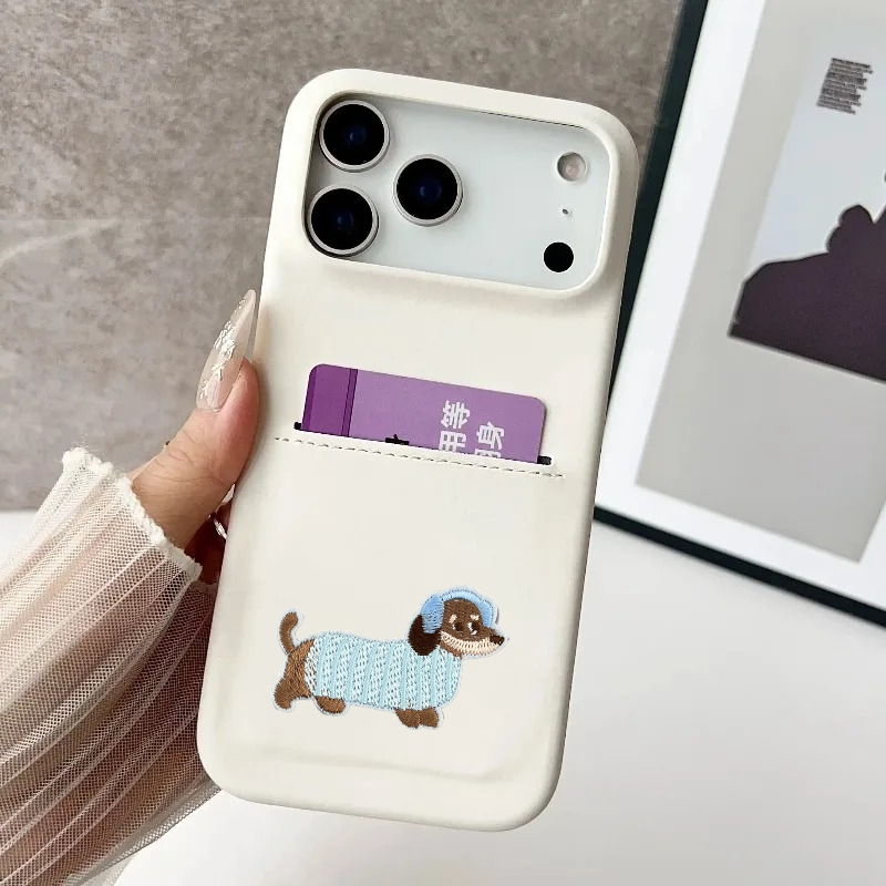 おしゃれで可愛い犬柄PUレザー薄型ケース iPhone 17 - Slim Card Slot Case のレビューと価格