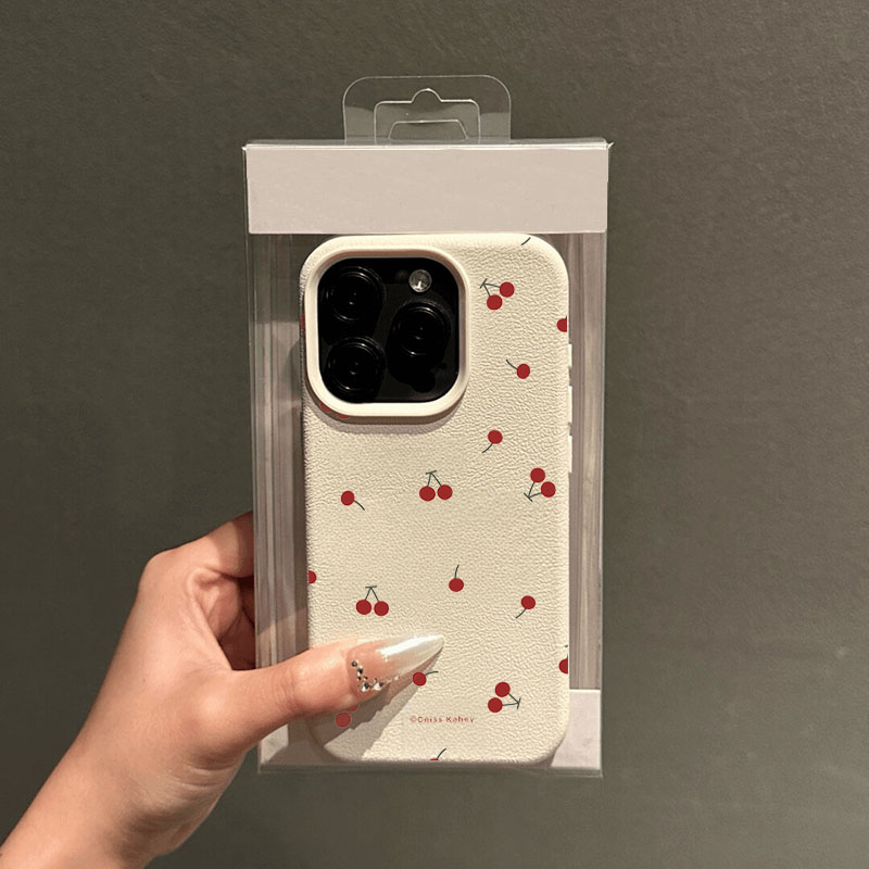 かわいい漫画のチェリーとライチ柄のスマホケース、Samsun - Cute Cartoon Case のレビューと価格