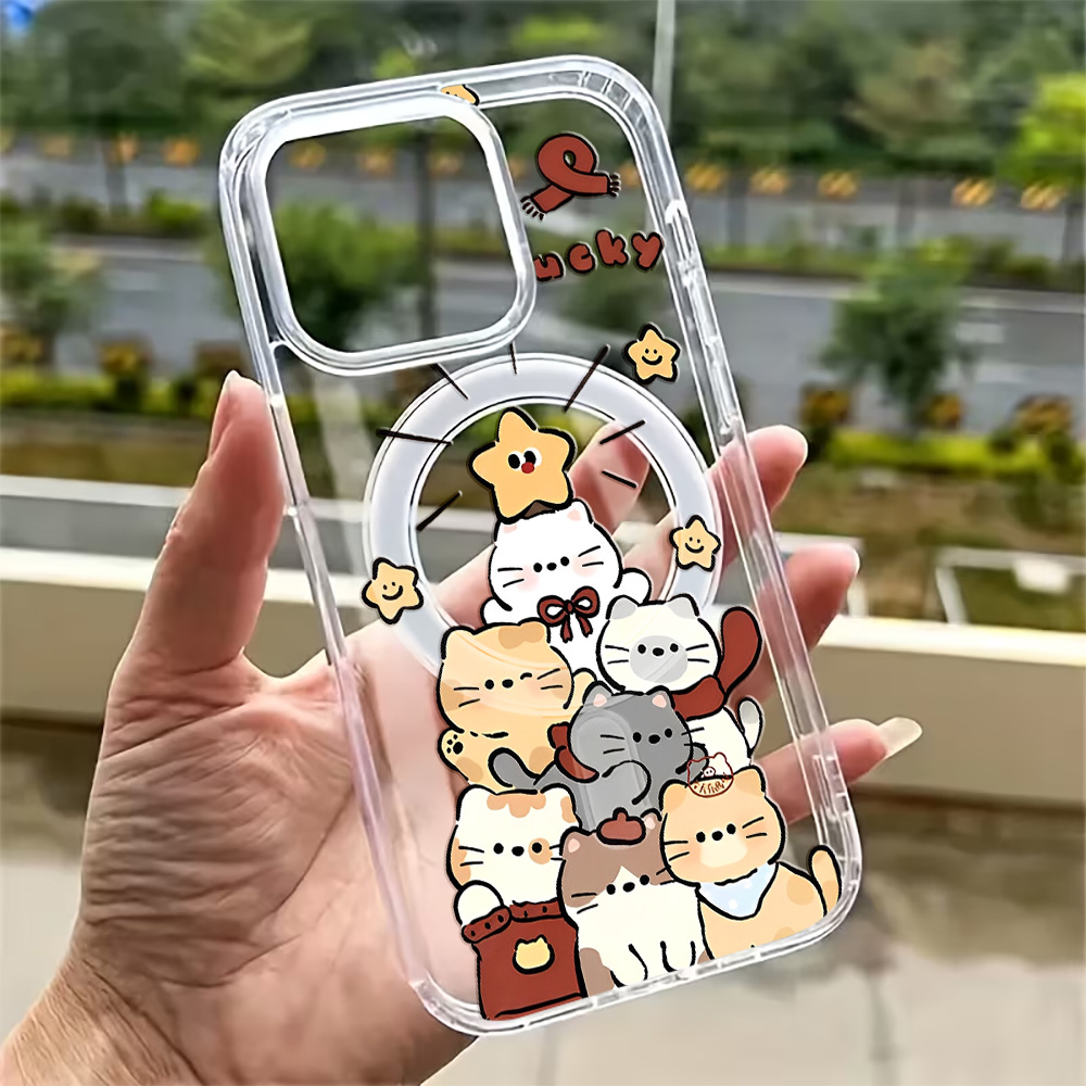 漫画風水玉模様のiPhoneケース iPhone 17 16 - Clear Magsafe Case のレビューと価格