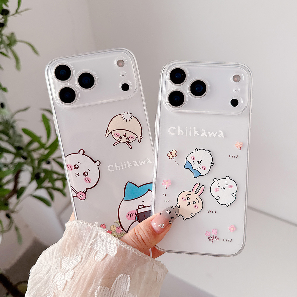 可愛い漫画日本のアニメ「ちいかわ」うさぎハチワレ透明スマホケ - Cute Cartoon Case のレビューと価格