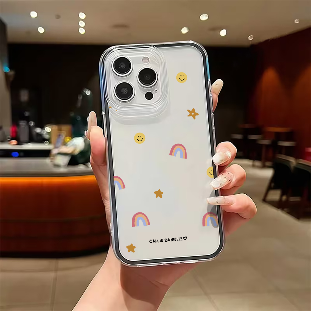 可愛いレインボークリアスマホケース iPhone 17 16 - Phone Cases Transparent のレビューと価格