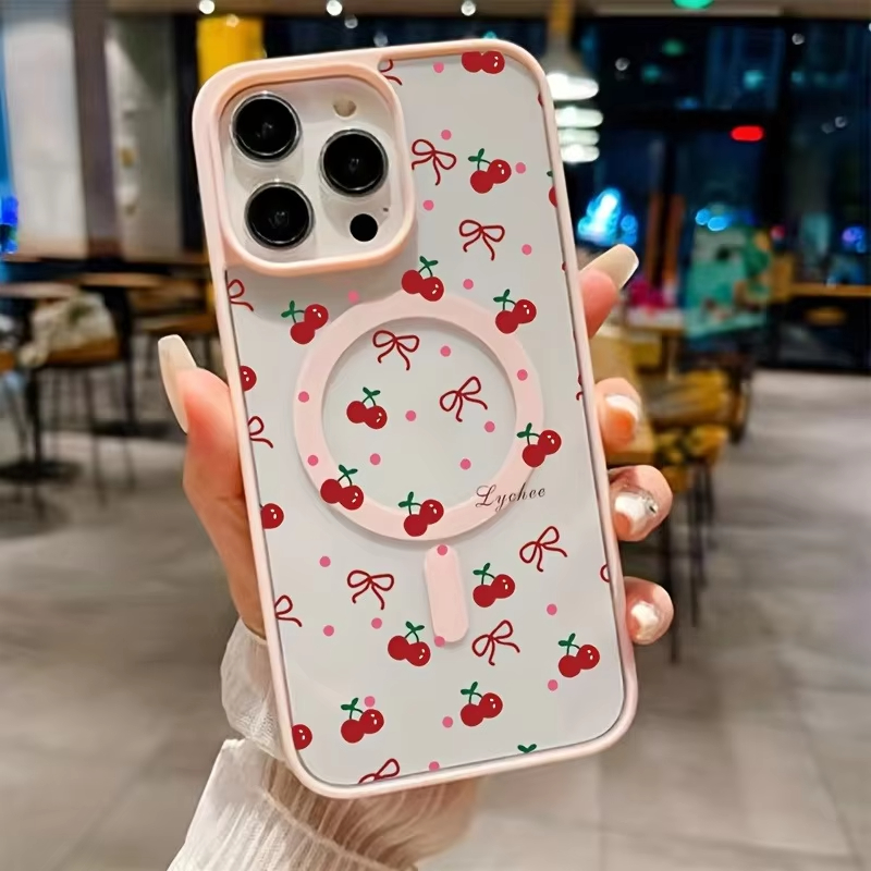 赤い桜柄のマグネット式iPhoneケース iPhone 17 - Phone Cases Transparent のレビューと価格