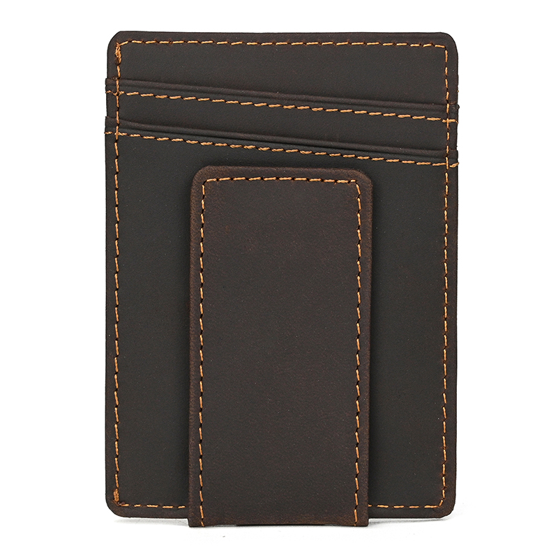 Luufan-本革のカードホルダー,男性用と女性用のミニショ - Slim Card Slot Case のレビューと価格