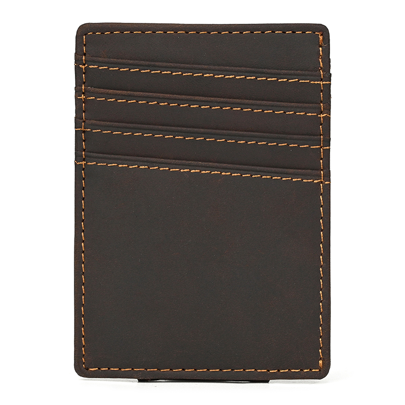 Luufan-本革のカードホルダー,男性用と女性用のミニショ - Slim Card Slot Case のレビューと価格