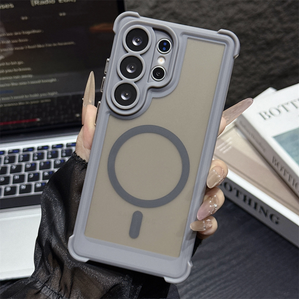 フロスト加工半透明耐衝撃マグネット式スマホケース Samsu - Matte Frosted Case のレビューと価格