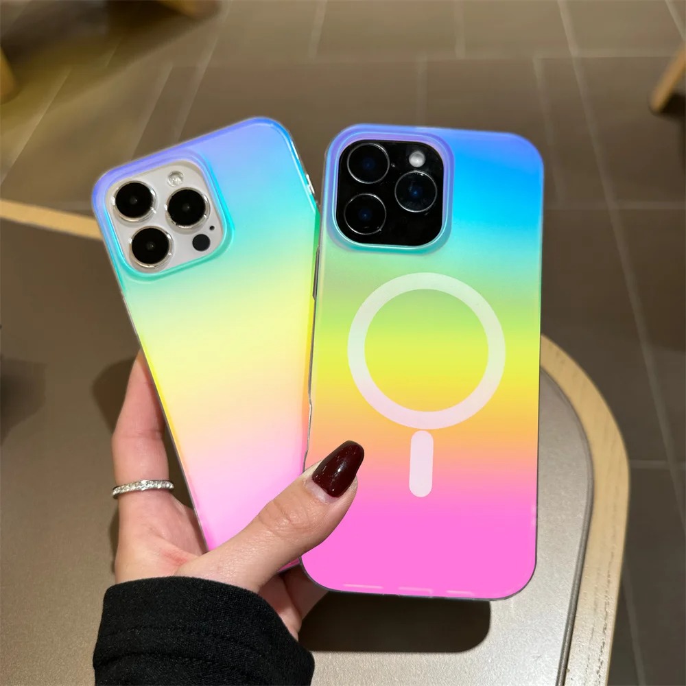 フロストレーザーグラデーションレインボーケース iPhone - Matte Frosted Case のレビューと価格
