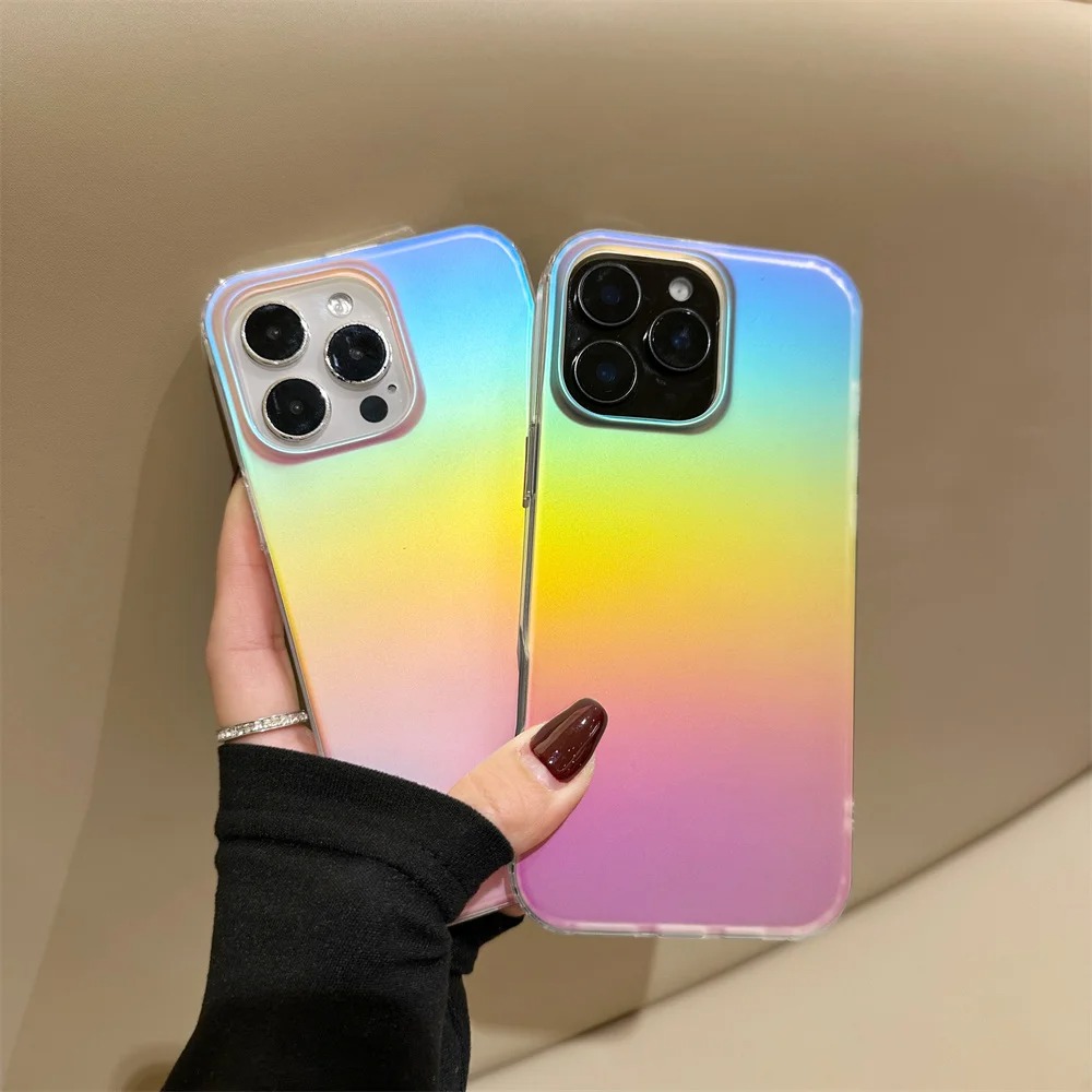 フロストレーザーグラデーションレインボーケース iPhone - Matte Frosted Case のレビューと価格