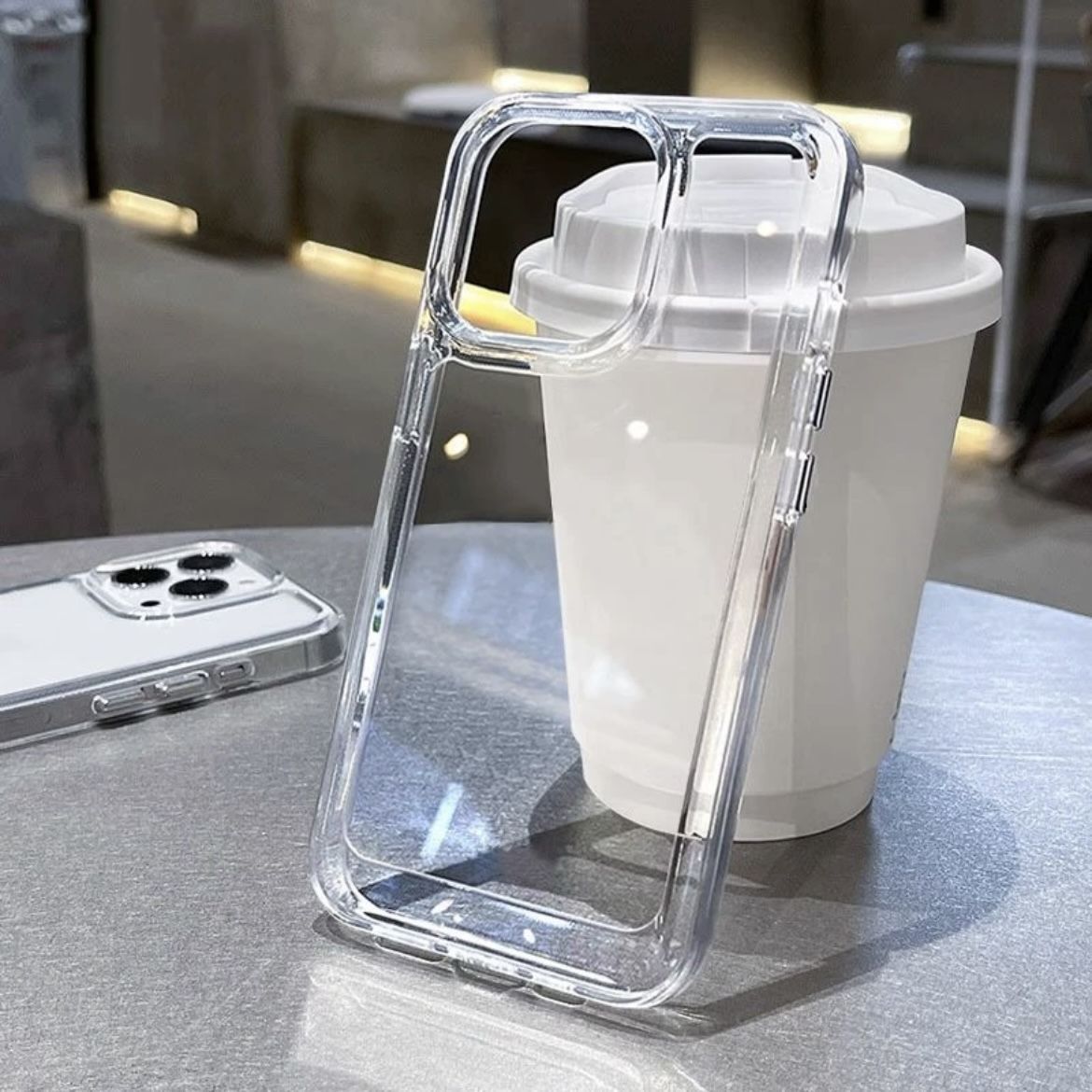 プレミアムミニマリスト透明ビッグホールスマホケース iPho - Phone Cases Transparent のレビューと価格