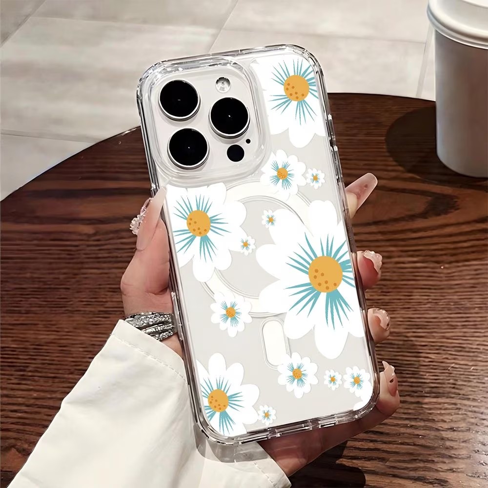 花柄プリントのiPhoneケース iPhone 17 16  - Clear Magsafe Case のレビューと価格