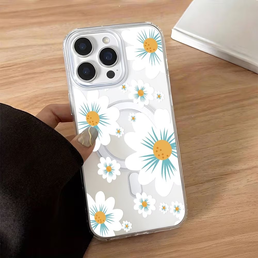 花柄プリントのiPhoneケース iPhone 17 16  - Clear Magsafe Case のレビューと価格