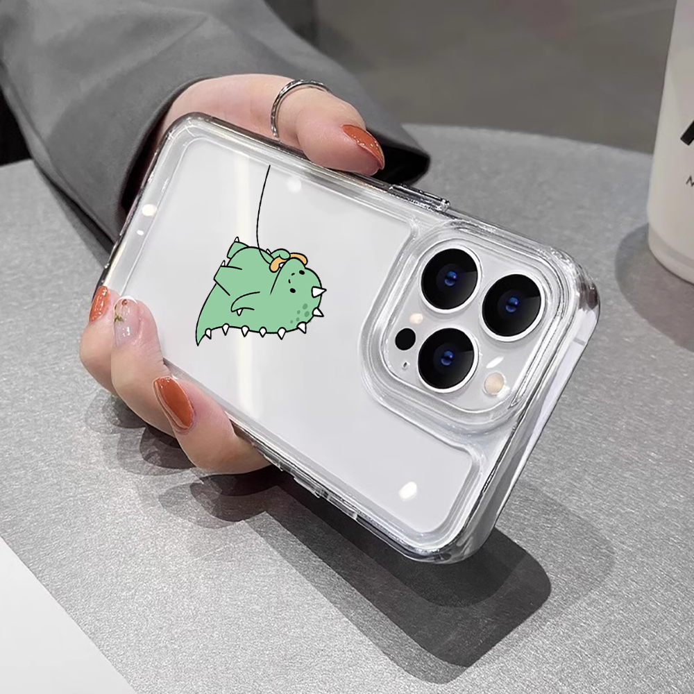可愛い恐竜カップルシリコン製スマホケース iPhone 17 - Phone Cases Transparent のレビューと価格