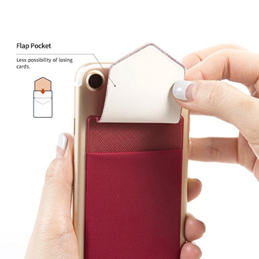 スマホ背面用セキュアカードホルダー、伸縮性のある生地の携帯電 - Phone Cases Android のレビューと価格