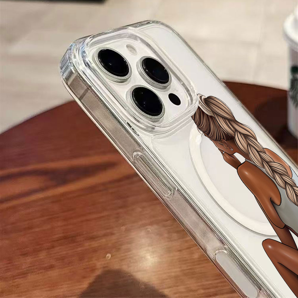 ダークスキンファッション女性向けMagSafe対応クリアスマ - Clear Magsafe Case のレビューと価格