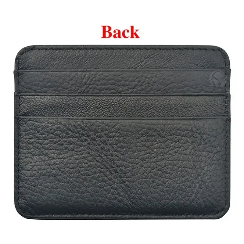 新しい薄型本革ミニ財布スリム銀行クレジットカードホルダーメン - Slim Card Slot Case のレビューと価格