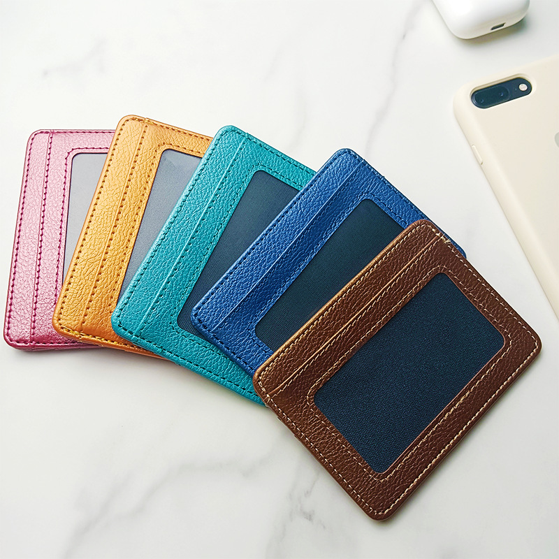 薄型 PU レザーミニ財布スリム銀行クレジットカードホルダー - Slim Card Slot Case のレビューと価格