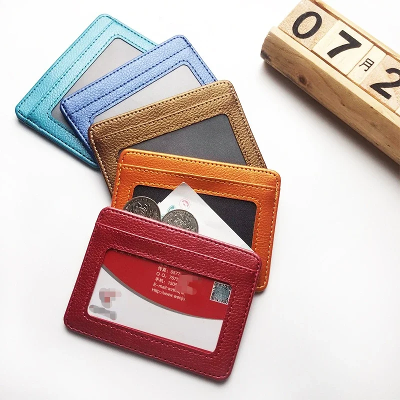 薄型 PU レザーミニ財布スリム銀行クレジットカードホルダー - Slim Card Slot Case のレビューと価格