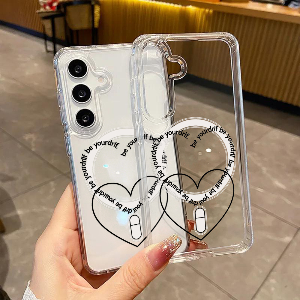 MagSafe対応 ハート型スマホケース Samsung S - Clear Magsafe Case のレビューと価格