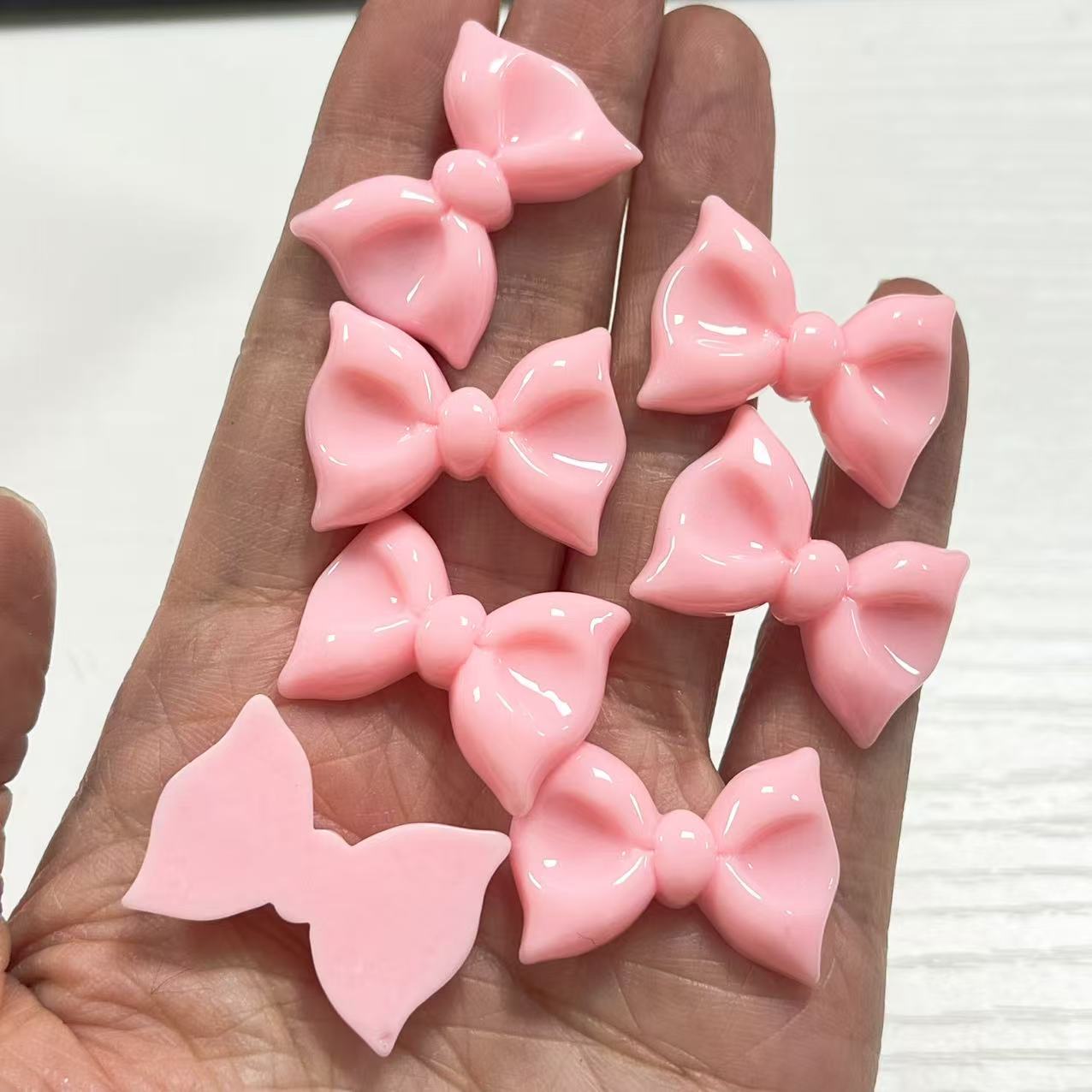 10 個ローズベージュピンクパープルリボン弓 DIY 樹脂ア - Phone Cases Europe のレビューと価格