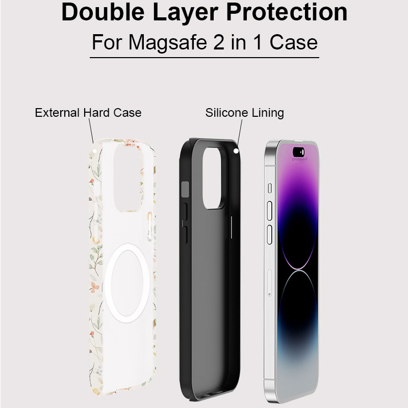 白い野花柄のマグネット式iPhoneケース（iPhone 1 - Phone Cases Wildflower のレビューと価格