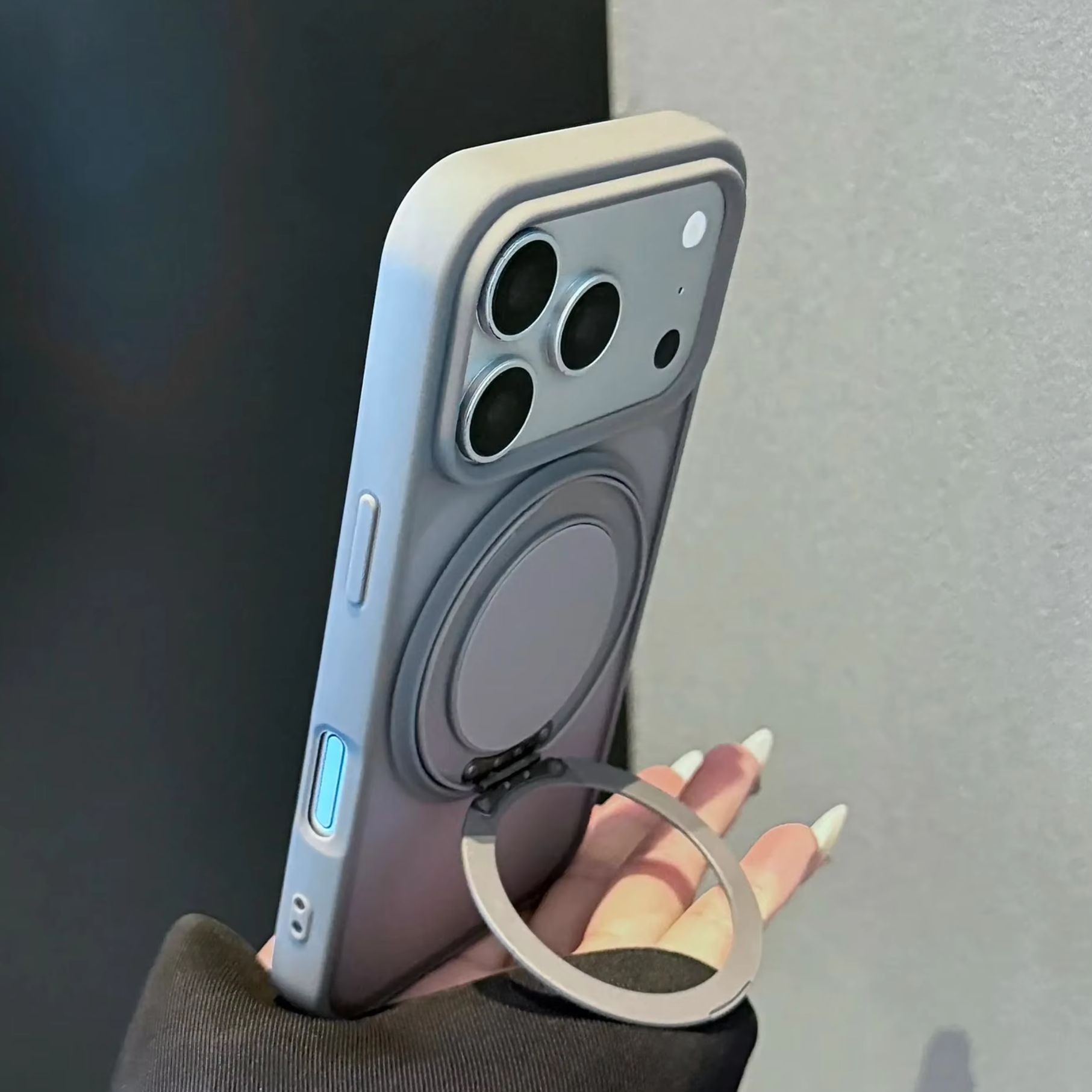 360度回転ブラケット付きマグネットケース iPhone A - Matte Frosted Case のレビューと価格