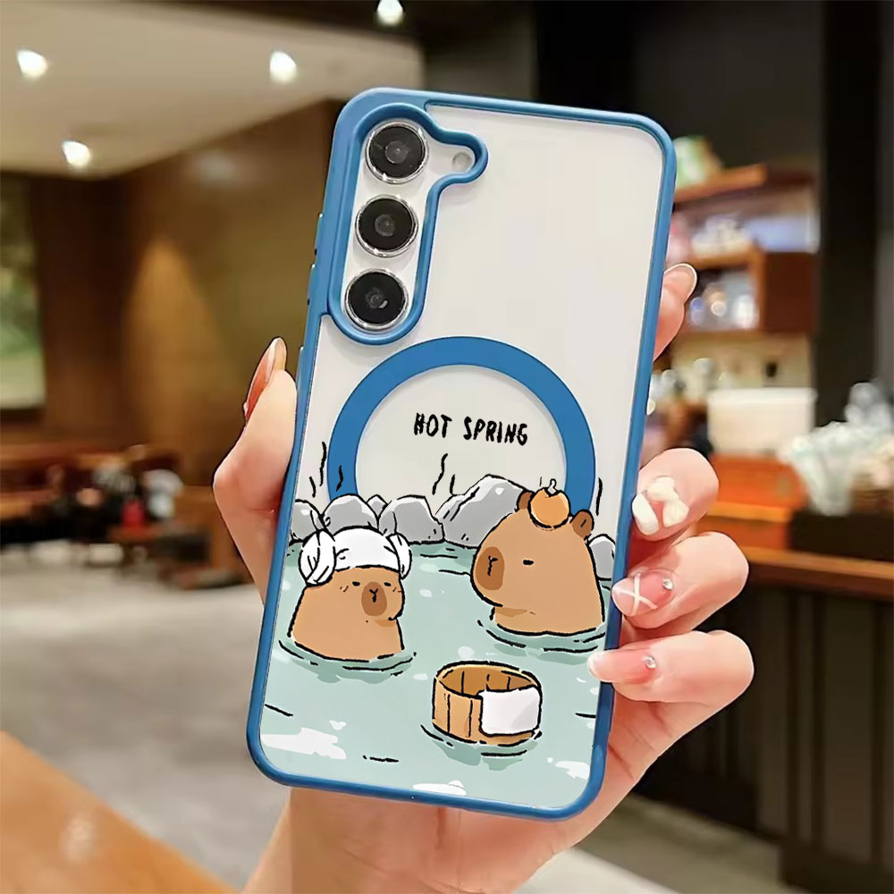カラートランスペアレント磁気吸着スマホケース Samsung - Phone Cases Transparent のレビューと価格