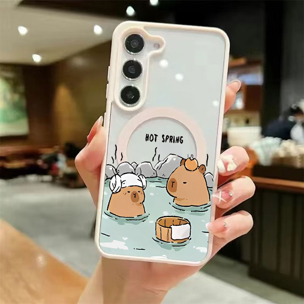 カラートランスペアレント磁気吸着スマホケース Samsung - Phone Cases Transparent のレビューと価格