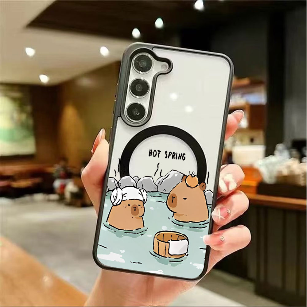 カラートランスペアレント磁気吸着スマホケース Samsung - Phone Cases Transparent のレビューと価格
