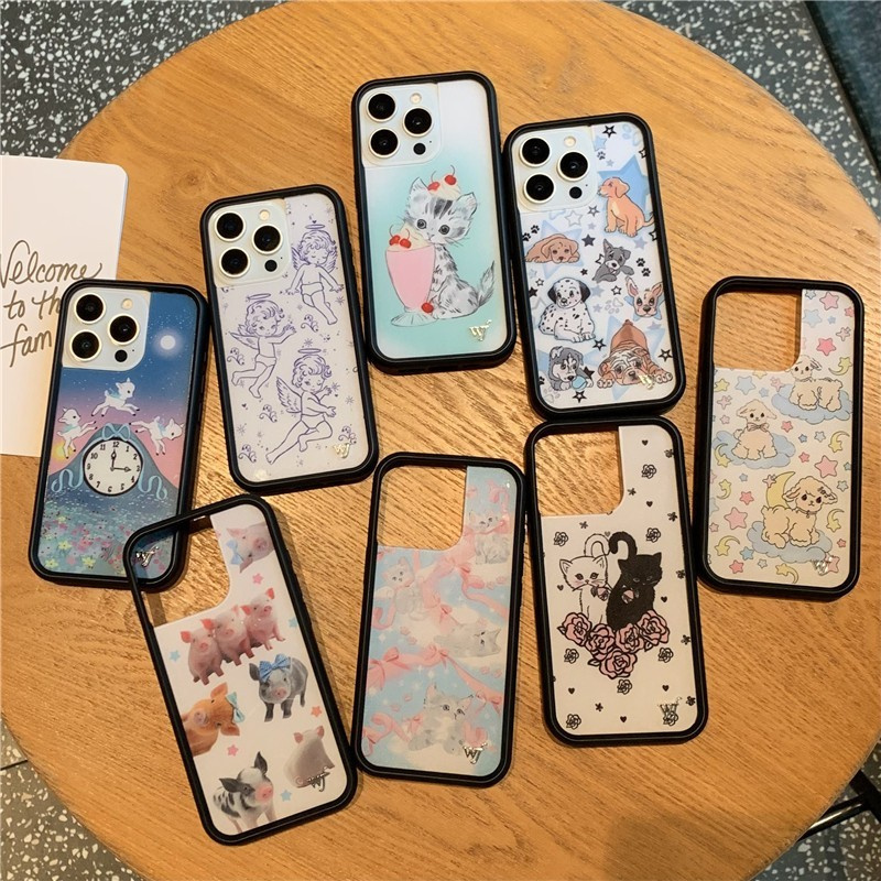 ワイルドフラワー漫画猫柄iPhoneケース iPhone 1 - Phone Cases Wildflower のレビューと価格