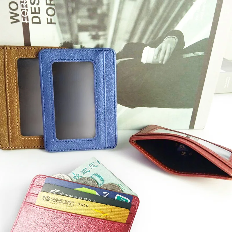 新しい薄型 Pu レザーミニ財布スリム銀行クレジットカードホ - Slim Card Slot Case のレビューと価格