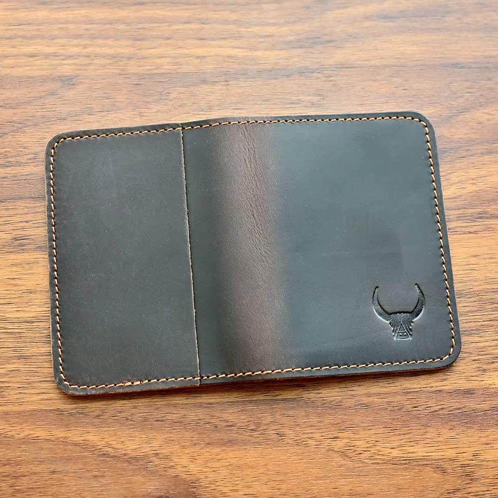 スリムな本革カードホルダー,男性用クレジットカードホルダー, - Slim Card Slot Case のレビューと価格