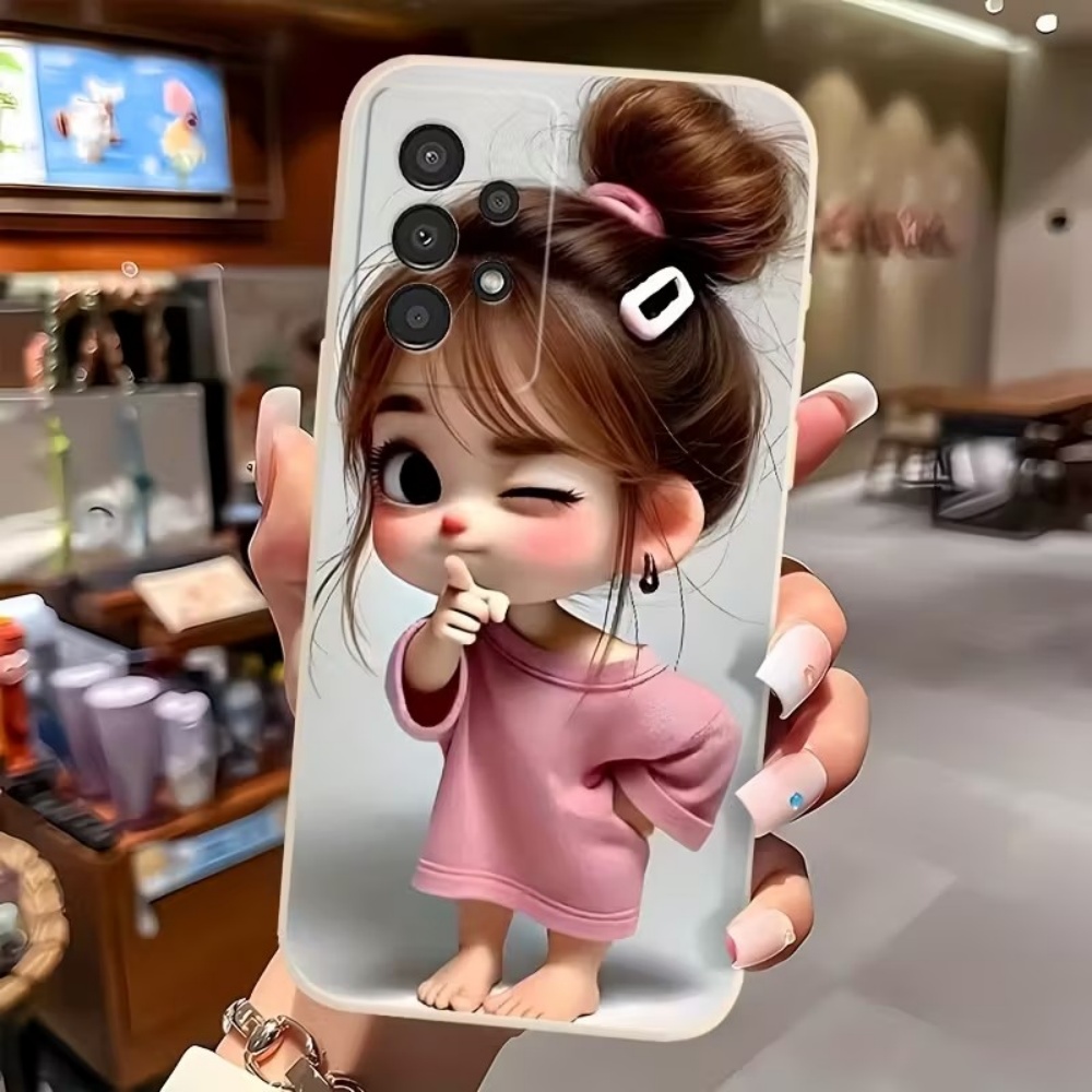 かわいい漫画の女の子柄デザインのスマホケース、Samsung - Cute Cartoon Case のレビューと価格