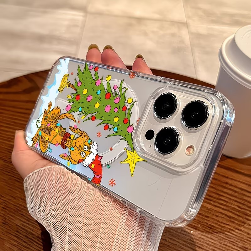 子犬をテーマにしたクリスマスパーティー クリアスマホケース  - Clear Magsafe Case のレビューと価格