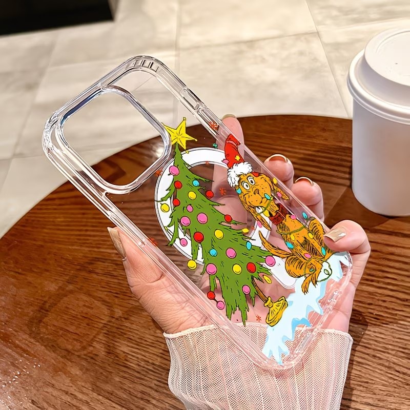 子犬をテーマにしたクリスマスパーティー クリアスマホケース  - Clear Magsafe Case のレビューと価格