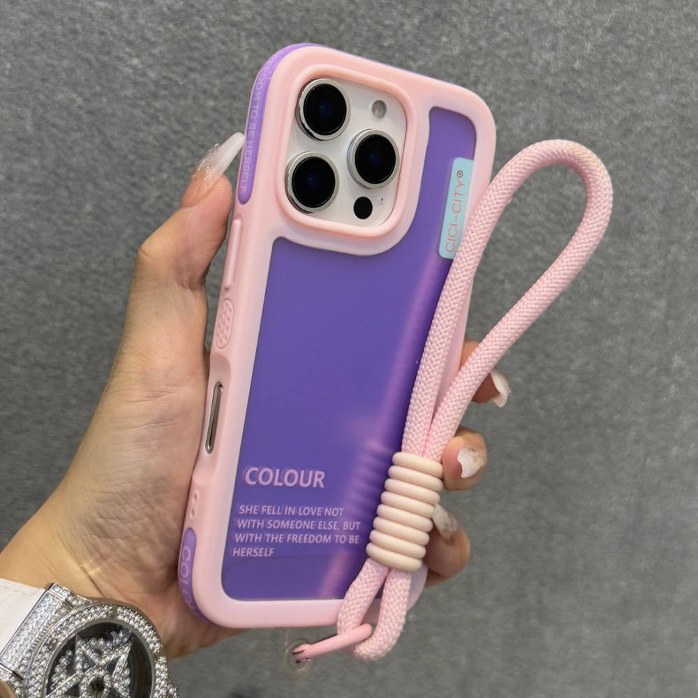 キャンディーコントラストカラーレーザーリストストラップケース - Matte Frosted Case のレビューと価格