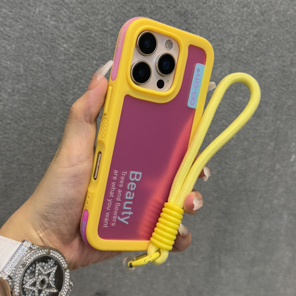 キャンディーコントラストカラーレーザーリストストラップケース - Matte Frosted Case のレビューと価格
