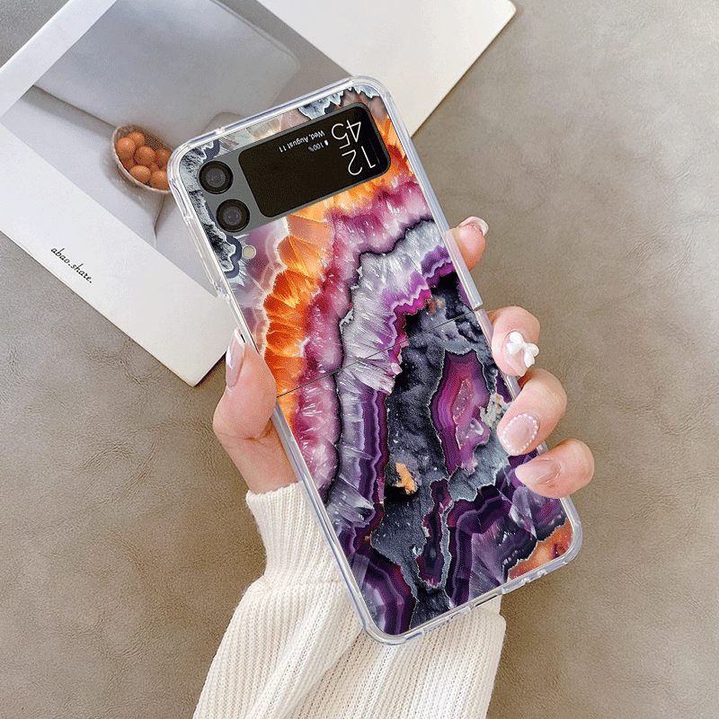 芸術的なカラフルな大理石模様のクリアフォンケース、Samsu - Phone Cases Z Fold 7 のレビューと価格